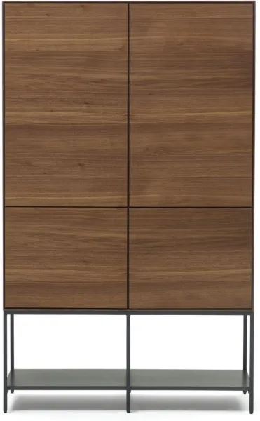 Vedrana, Highboard, mörk natur/svart, H160x97,5x40 cm